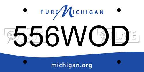 556WOD Michigan License Plate
