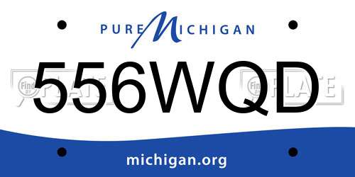 556WQD Michigan License Plate