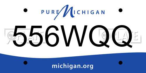556WQQ Michigan License Plate