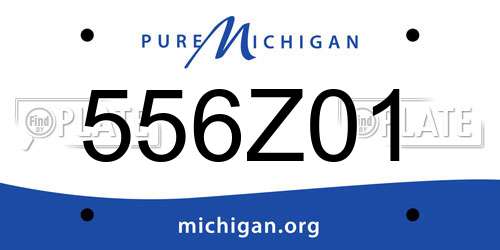 556Z01 Michigan License Plate