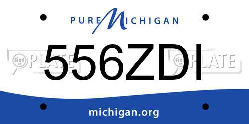 556ZDI Michigan License Plate