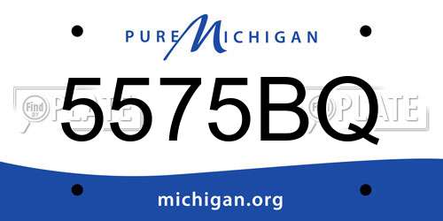 5575BQ Michigan License Plate
