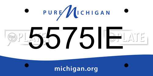 5575IE Michigan License Plate
