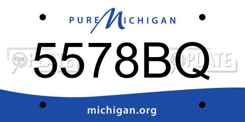 5578BQ Michigan License Plate