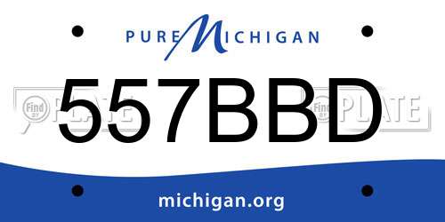 557BBD Michigan License Plate