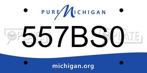 557BS0 Michigan License Plate