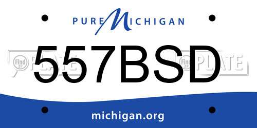 557BSD Michigan License Plate