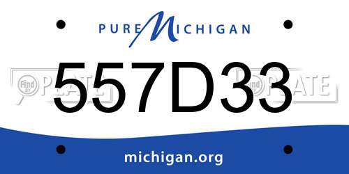 557D33 Michigan License Plate