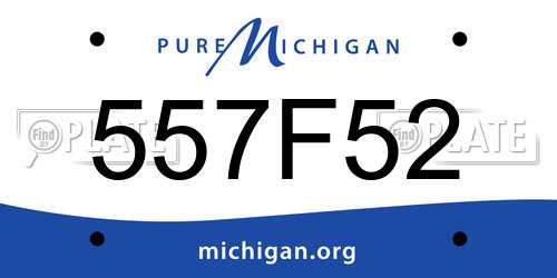 557F52 Michigan License Plate
