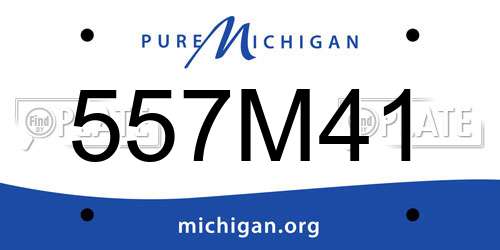 557M41 Michigan License Plate
