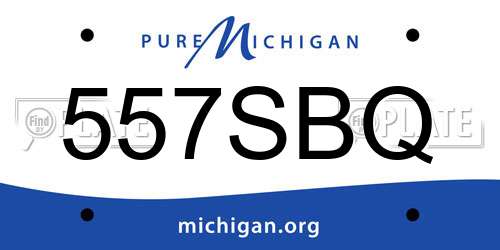 557SBQ Michigan License Plate
