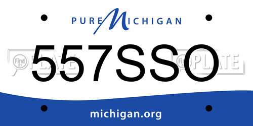 557SSO Michigan License Plate
