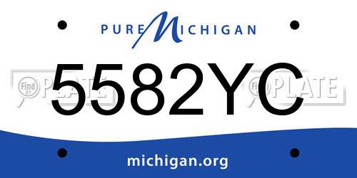 5582YC Michigan License Plate