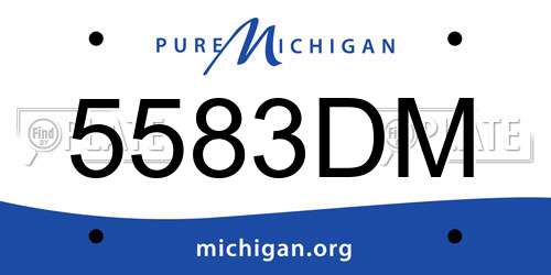 5583DM Michigan License Plate