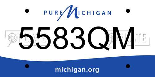 5583QM Michigan License Plate