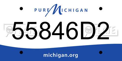 55846D2 Michigan License Plate