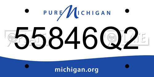 55846Q2 Michigan License Plate