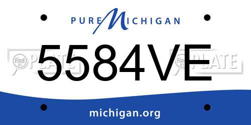 5584VE Michigan License Plate