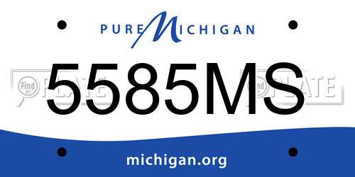 5585MS Michigan License Plate