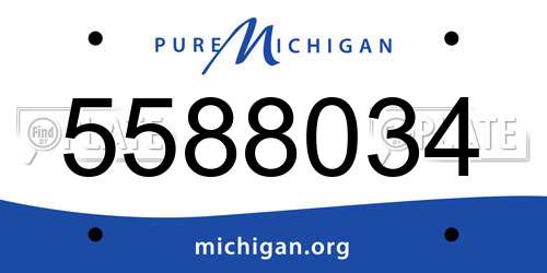 5588034 Michigan License Plate