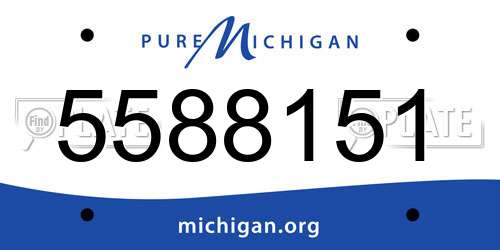 5588151 Michigan License Plate