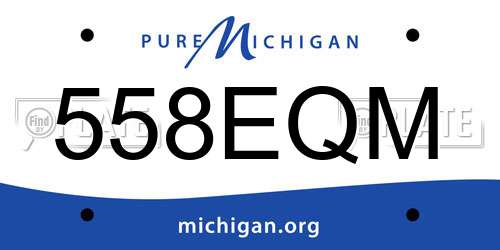 558EQM Michigan License Plate