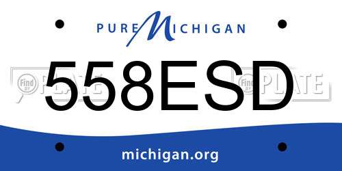 558ESD Michigan License Plate