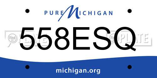 558ESQ Michigan License Plate