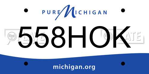 558HOK Michigan License Plate