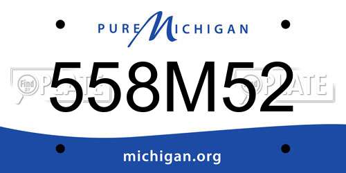 558M52 Michigan License Plate