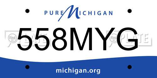 558MYG Michigan License Plate