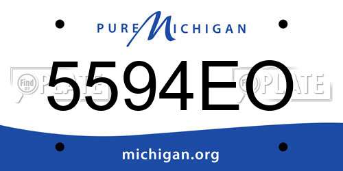 5594EO Michigan License Plate