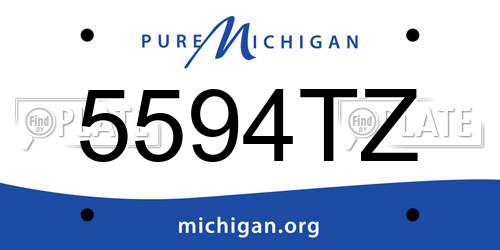 5594TZ Michigan License Plate