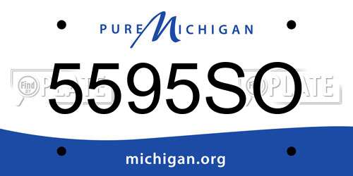 5595SO Michigan License Plate