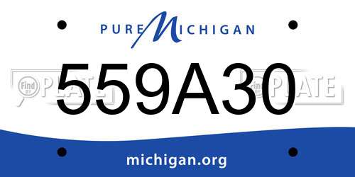 559A30 Michigan License Plate