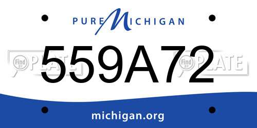 559A72 Michigan License Plate