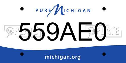 559AE0 Michigan License Plate