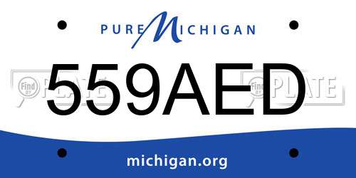 559AED Michigan License Plate