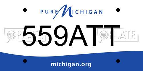 559ATT Michigan License Plate