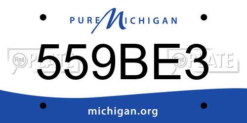 559BE3 Michigan License Plate