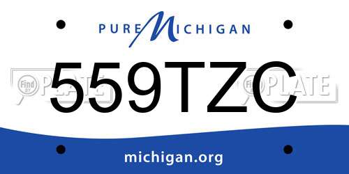 559TZC Michigan License Plate