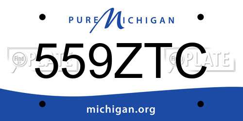 559ZTC Michigan License Plate