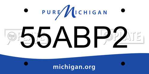 55ABP2 Michigan License Plate