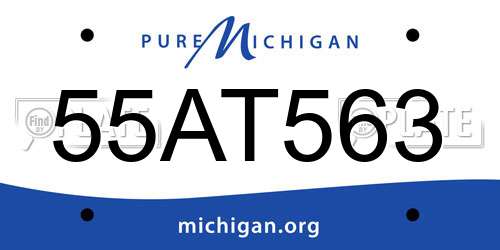 55AT563 Michigan License Plate