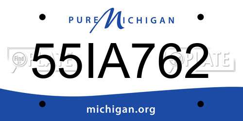 55IA762 Michigan License Plate