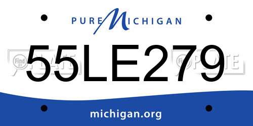 55LE279 Michigan License Plate