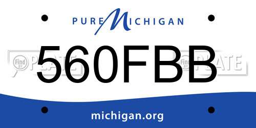 560FBB Michigan License Plate