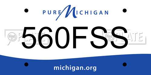 560FSS Michigan License Plate