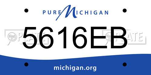 5616EB Michigan License Plate