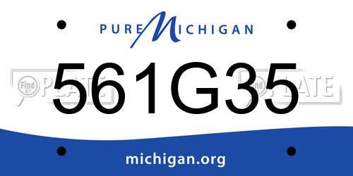 561G35 Michigan License Plate